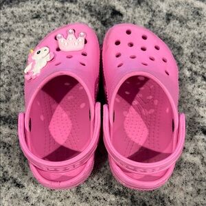CROCS Pink Kids Sandals with Fun Charms